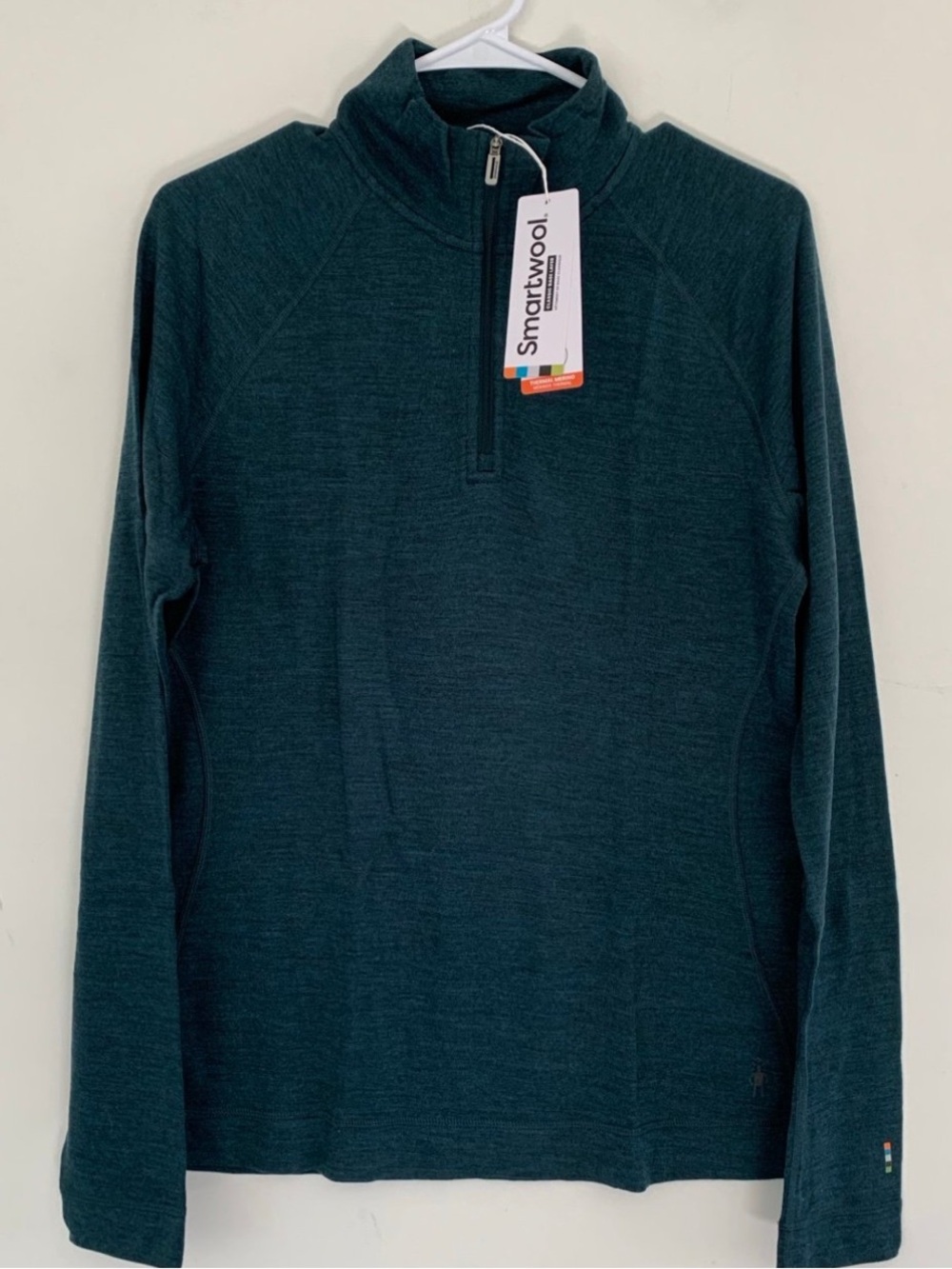 SmartWool 2X Classic Thermal Base Layer Top Merino Wool Zip Neck Long Sl. NWT